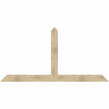 Ekena Millwork Portland Rough Sawn Timber Gable Bracket, Douglas Fir, 96"W x 48"H x 2"D x 6"F, 12/12 Pitch GBW096X48X0206POR00RDF